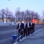 Maaliskuussa TAAG eli Turun Akateemisen Amatöörigrillaajat kävivät testiajamassa kalkitinkoneita, joilla vanhat raitiovaunureitit maalattaisiin takaisin - riippui vielä siitä, millaiset luvat saataisiin, voisiko maalaus olla pysyvä!